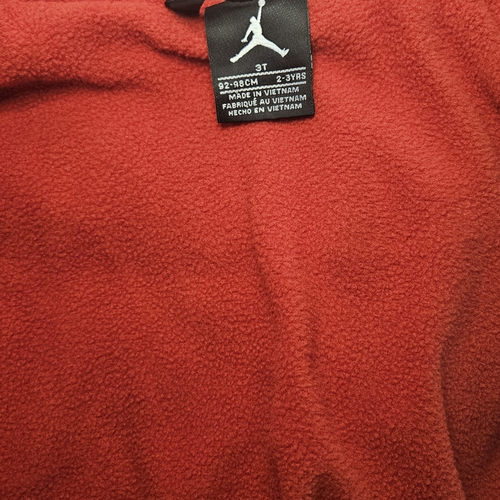 Nike Air Jordan Puffer Jacket Boys Black Red White Jumpman Logo size 3T - Picture 10 of 12